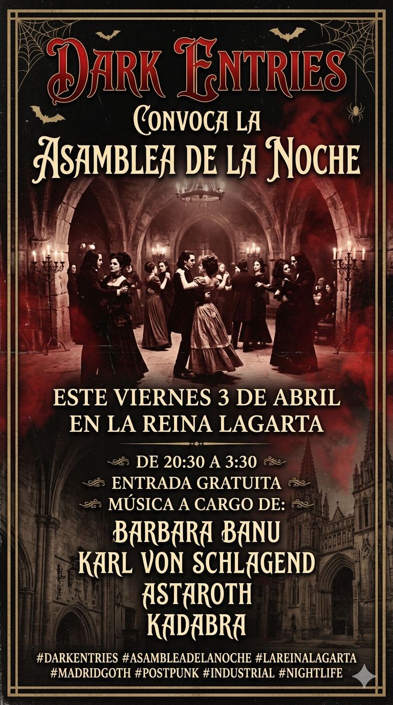 <p><span style="font-family: Georgia, serif;"><strong>Dark Entries vuelve con la Asamblea de la Noche</strong></span></p>