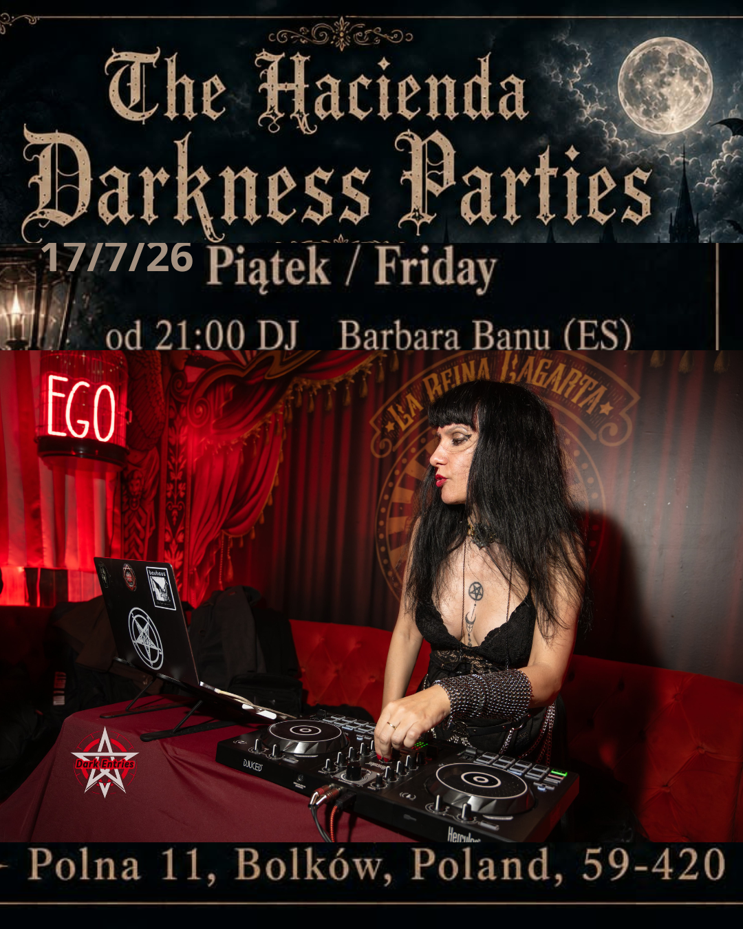 <p><span style="font-family: Poppins, sans-serif;"><strong>BARBARA BANU DJ SET IN POLAND</strong></span></p><p><span style="font-family: Georgia, serif;">🦇 <strong>GOING TO CASTLE PARTY POLAND THIS JULY?</strong> 🦇</span></p><p><span style="font-family: Georgia, serif;">This event is to promote the artist Barbara Banu has a special guest.</span></p><p><span style="font-family: Georgia, serif;">This event is organized by external people and not by the artist.</span></p><p></p><h2></h2><p></p>