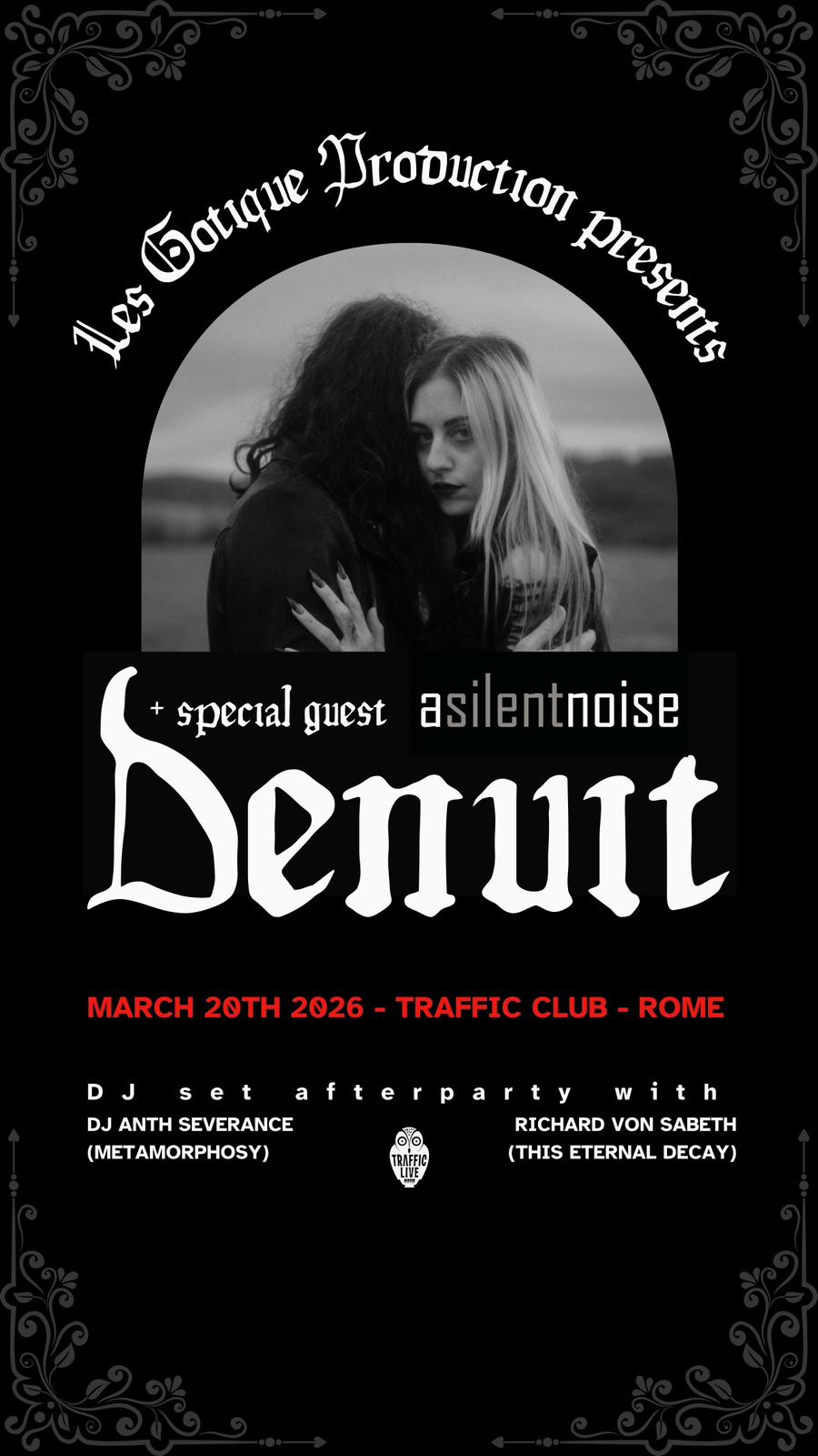 <p>DENUIT + A Silent Noise - Live at TRAFFIC // ROMA</p>