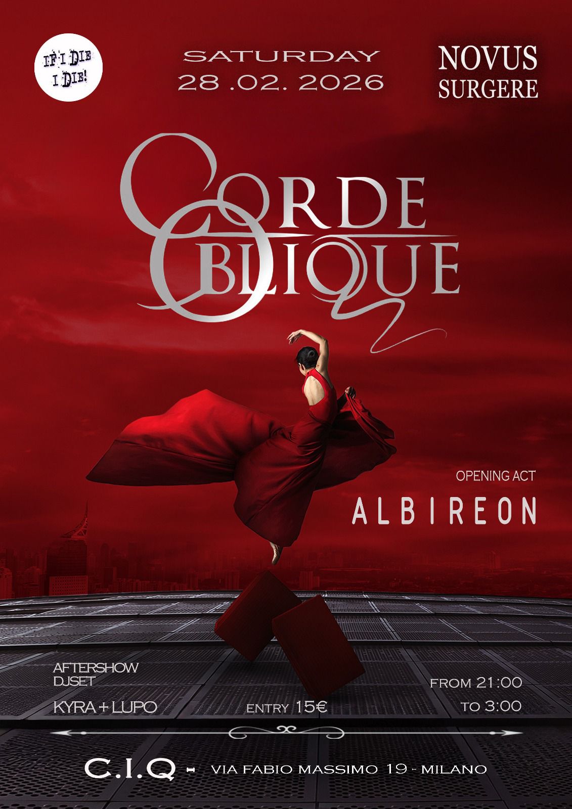 <p>CORDE OBLIQUE + ALBIREON live @ C.I.Q. / aftershow djset Trip To The Moon</p>